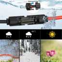 30FT 9M Orange One-Piece Solar Panel Extension Cable, 12AWG 4mm Solar PV Wire with IP68 Female & Male Waterproof Connectors, Flame Retardant Protective Sleeving for Home, RV, Solar Energy Systems