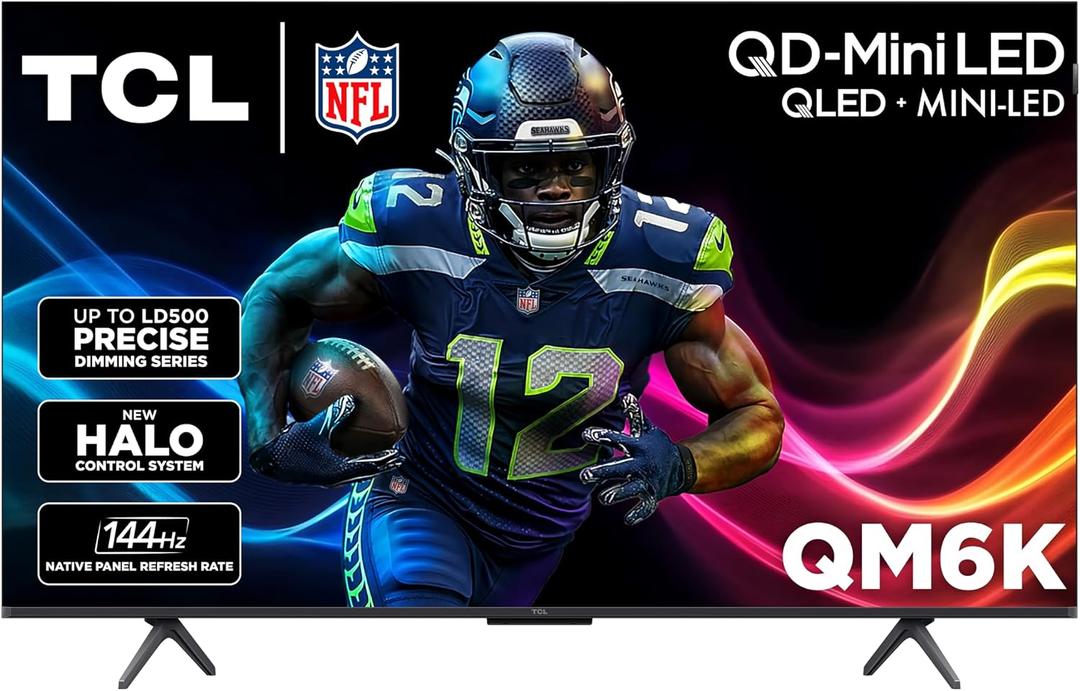 TCL 50 Inch Class QM6K Series | Mini LED QLED 4K HDR | 50QM6K, Latest Model | 120HZ-144HZ High Brightness Smart Google TV Dolby Atmos Onkyo Audio | Voice Remote Alexa Gaming Streaming Television