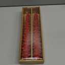 Creative Co-Op Unscented Tree Shaped Taper Candles, Holly Berry Red (10")