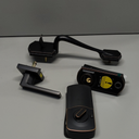 Smart Door Lock with Handle Set: SMONET Front Door Lock Set Keyless Entry, Fingerprint Keypad Bluetooth Alexa Deadbolt Lockset Suitables for Rental Management and Smart Home Residents