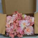 Floroom Mini Artificial Flower Heads Pink & Blush Fake Peony Daisy Rose Multicolor Small Faux Silk Flower Heads for Cake Craft Garland Wedding Party Graduation Cap DIY Home Decoration, 0.8"-3.6"