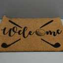 Funny 'Be Our Guest' Welcome Mat - Personalized Monogrammed Coconut Coir Doormat, 23.6 x 15.7 inch, Non-Slip Outdoor Rug for Porch & Entrance Way