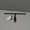 HIWARE All-Purpose Shower Squeegee for Shower Doors, Bathroom, Window and Car Glass - Black, Stainless Steel, 14 Inches