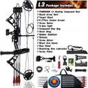 Compound Bow Set 10-40lbs for Pull Child Right Hand Lightweight Design Bow Adjustable 16"~28" Draw Length IBO 290fps New 2024 Professional Set for Youth&Kids