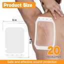 Carbou Transparent Film Dressing,6" x 8" Pack of 20 Waterproof Wound Bandage Adhesive Patches,Post Surgical Shower or IV Shield,Tattoo Aftercare Bandage