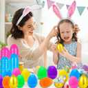 300 PCS Easter EggsPlastic 2.4" Bright Colorful Eggs with Golden Eggs, Easter Egg Fillers for Easter Egg Hunt Candy Filling Party Decorations and Kids Gifts
