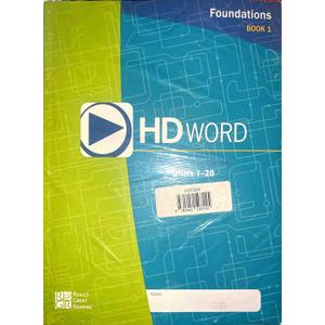 HD Word , Student Workbook , Foundations , BOOKS 1 AND 2 , Units 1-33
