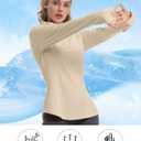 FKEEP Women's Sun Shirts Long Sleeve Athletic Jackets UPF 50+ Top with Thumb Holes Quick Dry for Golf Tennis Hiking (L)