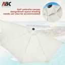 ABCCANOPY Patio Umbrella Outdoor Half Umbrellas for Patio, Backyard, Garden, Deck (9FT, Light Beige)