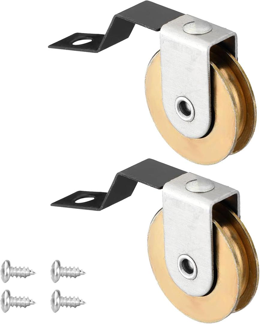 2 Pack Sliding Screen Door Roller Wheels-Steel Ball Bearing Replacement for B638&B687&B639,Fits for Academy Doors,DIY Repair Screen Door