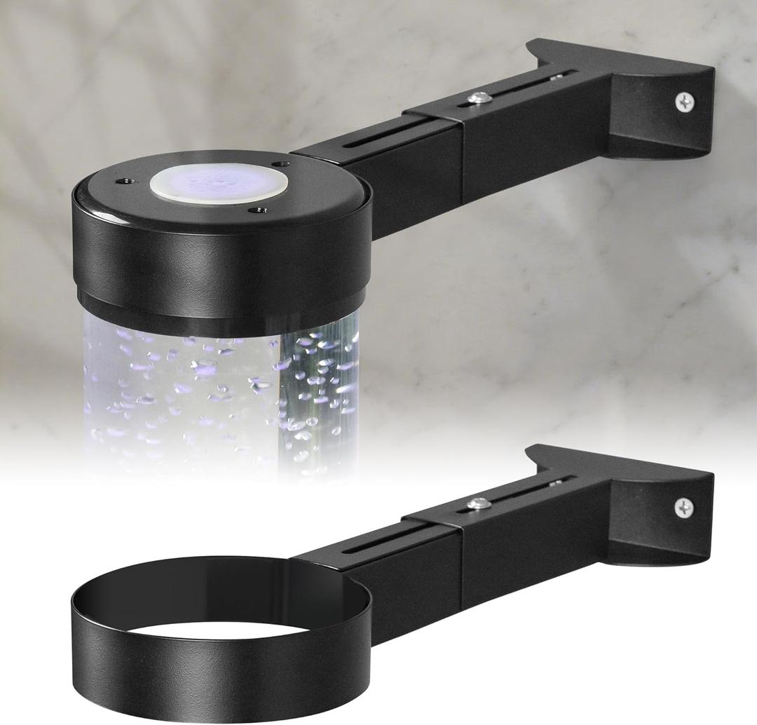 Sensolio Bubble Tube Wall Mount Bracket  Extendable 47 Inch  Protects from Knocks and Spills, Ideal for Children's Sensory Rooms & Aquariums (Black-4 Inch Diameter)