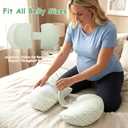 Pregnancy Pillows for Sleeping, Pregnancy Wedge Pillow for Side Sleeping, Pillow Support for Belly, Back and Hips Relief, Breathable and Adjustable W-Shaped Pillows for Pregnant Women