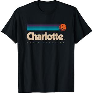 Charlotte Basketball B-Ball City North Carolina Charlotte T-Shirt. L Size