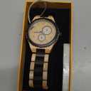 BEWELL Wood Watches for Men Analog Quartz Date Retro Handcraft Lightweight Wooden Wristwatch W154A (Maple and Ebony)