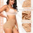 DERCA Butt Lifting Panties Padded Underwear for Women Booty Pads Butt Enhancer Lace Shapewear Panty (Beige, XL)
