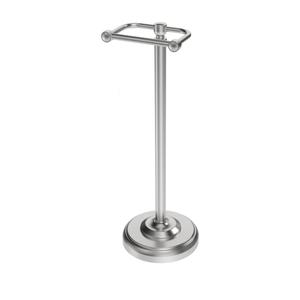 Toilet Paper Holder Stand, Brushed Nickel Toilet Paper Holder Free Standing,Post Pivoting Design & Stable