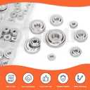 Tanstic 46Pcs Round Knurled Thumb Nuts Conector Lock Adjusting Nuts M3 M4 M5 M6 M8 M10 Female Threaded Thin Type with Nickel Plated