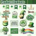 20 Pcs Saint Patricks Day Tiered Tray Decor Set - Lucky Saint Patricks Day Decorations for Home, Kitchen, Table Trays Decorative Farmhouse Wood Tier Tray Decor Items for 2 Tier Tray Decor
