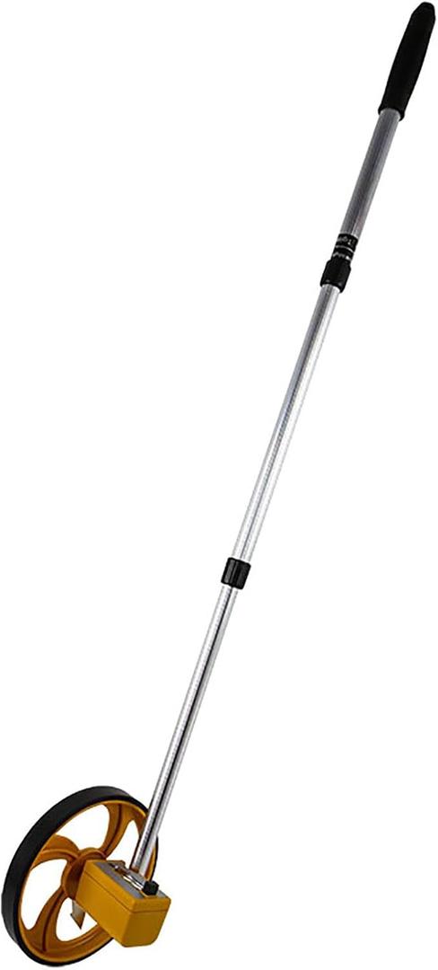 Measuring Wheel in Feet, Rolling Measuring Wheel for Construction, Outdoor Walking Measuring Wheel, Telescopic Wheel Measurement Roller, One Key to Reset, 6 Inch, Up to 9999Ft (Single, No Gifts.)