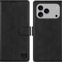 ZZXX for iPhone 17 Pro Max Wallet Case Magnetic Closure 6.9 inch,Black