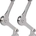 Heavy Duty Lid Support Hinges Soft Close Folding Lid Stay Hinge, Perfect for Cabinet Kitchen Wardrobe Toy Chamber, Max Support 50lb/2pcs