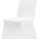 VEVOR Chair Covers, Polyester Spandex Chair Cover, Stretchy Flat-Front Chairs Protective Slipcover, Universal Fitted for Dining Party Wedding Banque (105PCS, White)