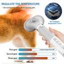 Dog Dryer for Pet Grooming,1.2Lbs Portable Pet Dryer with Brush,Dog Hair Dryer Quiet Low Noise, 4 Nozzles,3 Temp Settings,5 in 1 Dog Blow Dryer for Travel Use