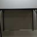 VECELO Folding Table Desk 47 with Collapsible Legs & Vinyl Upholstery, No Assembly Needed, Metal, Black