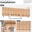 UNISHADES No Drill Cordless Bamboo Roman Shades, 2364 in, Sand Tan | Natural material, Light Filtering, Easy Install