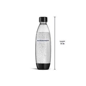 Sodastream 1L Twin Pack Dishwasher Safe Slim Bottle (Black)
