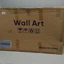 Large 3D Textured Framed Blue and White Abstract Wall Art for Living Room, 3 Piece Modern Artwork for Walls, Minimalist Navy Blue Geometric Paintings for Hallway, Stair, Office Wall Decor 24x36 In