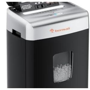 Bonsaii Paper Shredder for Office, 110-Sheet Autofeed Heavy Duty Shredder for Home Office Use, 30 Minutes/Micro Cut/P-4 High Security Level/6 Gallon Large Bin