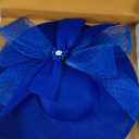 Kgromfy Women's Wide Brim Fascinator Hat Tea Party Headband Large Vintage Church Hat Lady Headwear for Derby Wedding Cocktail