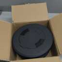 Recessed Power and Data Round Floor Box, Flush Mounted Electric Floor Box with Low-Voltage Keystone, Floor Cable Concealer w/20 Amp 125V Receptacle, Home Safety Upgrade, Easy to Use (1, Black)