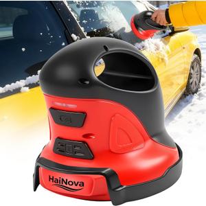 Electric Ice Scraper,3 In 1 Upgraded Ice Scrapers for Car Windshield, Handheld Electric Snow Scraper Remover, Electric Windshield Scrapers Non Scratch, Multi-Purpose Electric Cleaner and Polisher