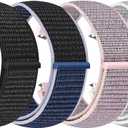 4 Pack Nylon Watch Bands Compatible with Garmin Venu 4 45mm/Venu 3 45mm/2/Vivoactive 4, Garmin Forerunner 255/255 Music/265/955, 22mm Sport Repalcement Strap for Amazfit GTR 4/3/2/Bip 6/Bip 5