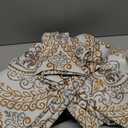 jinchan Blackout Curtains 84 Inches Long Brown Damask Medallion Window Curtains for Bedroom Grommet Thermal Insulated Drapes for Living Room Vintage Luxury Window Treatments Set 2 Panels