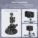 SMALLRIG 4" Camera Suction Mount with Ball Head Magic Arm, Car Mount for Lightweight Camera/Action Camera/Phone, Air Pump Vacuum Suction Cup, Max Load 3kg/6.6 Pound - 4236
