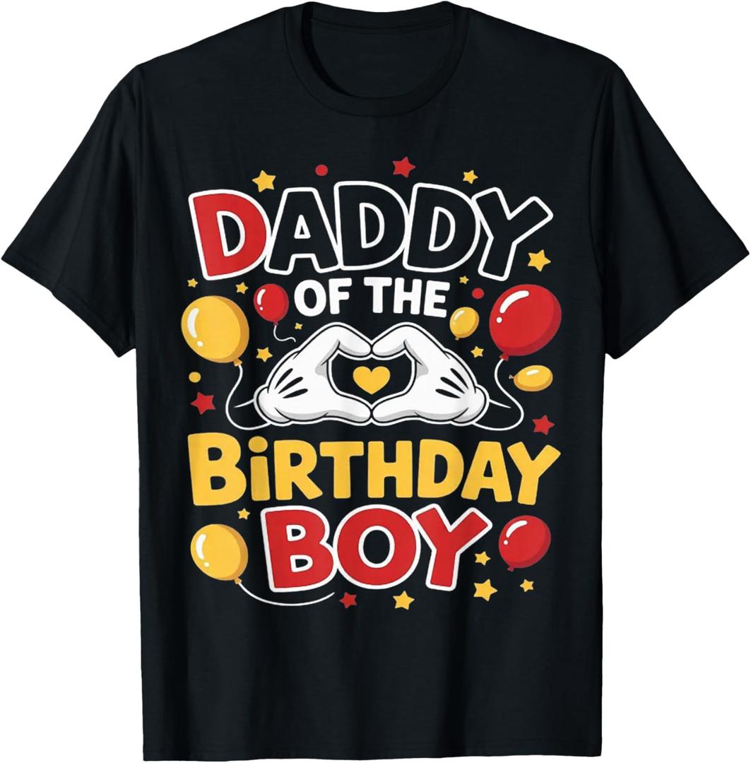 Daddy of The Birthday Boy Shirt Matching Dad Son Family Bday T-Shirt, 2XL