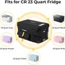 BougeRV 23 Quart Insulated Protective Cover for BougeRV CR22 Refrigerator | Easy-flap Access, Clear Temp Display, 3-layer Insulation for Camping (Refrigerator NOT Included, NOT for CRPRO Fridge)
