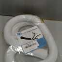 Cable Management Sleeves 1.5in - 2 Pack 4.1ft Split Braided Cable Sleeve White, Wire Organizers for Cords, Hard PE Cord Protectors from Pets, Flexible Cord Wrap Wire Sleeve for Computer Cord Organizer