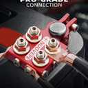 Heavy Duty Battery-Terminal-Connector: 12-Way Car Battery Terminals, Aluminum Corrosion Resistant, 8AWG up to 4/0(XL) AWG Gauge, Fits SAE/DIN/EN Top Post for Car Audio, Winch, Truck, Off-Road