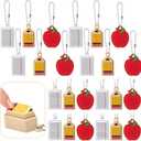 Blulu 24 Pack Back to School Gifts Bulk Back to School Fidget Clickers Pencil Notebook Fidget Toys First Day of Classroom Keychains for Party Favors Goodie Bag Stuffers Classroom Rewards