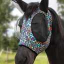 Harrison Howard Stretch Fly Mask with Forelock Opening and Patterns Comfortable Breathable Snug Fitting Horse Fly Mask Leopard L