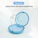 2 x Transparent Retainer Holder with Lanyard, Travel Night Guard Box with Vent Holes, Compact Portable Mouthguard Container, Aligner Case Compatible with Invisalign (Clear Blue)