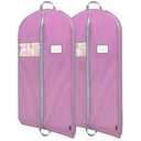 BALEINE 2PK Heavy Duty Garment Bag with Shoe Storage Travel Bag for Dresses, Suit, Coats Travel Essential (43", Pink)