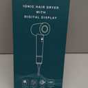 Quiet Ionic Hair Dryer - High Speed Fast Drying Blow Dryer with LCD Display, Noise Reduction Technology - Lightweight & Ergonomic Design