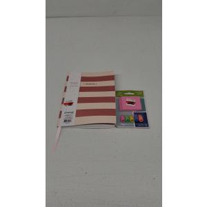 Pack of 2: 1) Top Flight Rose Gold Stripes Journal, 2) Top Flight Pencil Eraser Combo Pack (7 ct)