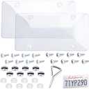 2 PCS Clear License Plate Covers, Unbreakable Novelty Licenses Plate Protect, License Plates Frame for Car Tag, Front and Back with Screws Caps