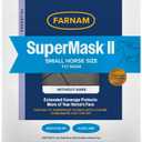 Farnam SuperMask II Fly Mask Without Ears for Smaller Horses or Arabian Horses,Full Face Coverage & Eye Protection from Insect Pests, Structured Classic Mesh with Plush Trim,Small Horse/Arabian Size